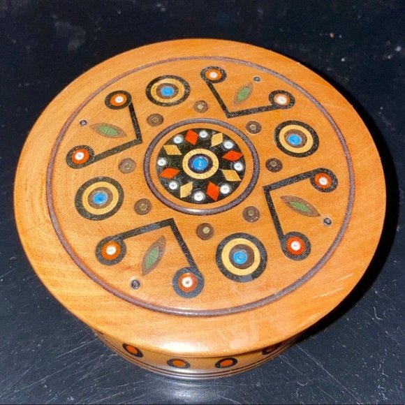 Eastern European Wooden Jewelry Keepsake Box